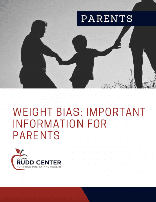 Cover of "Weight Bias: Important Information for Parents" guide