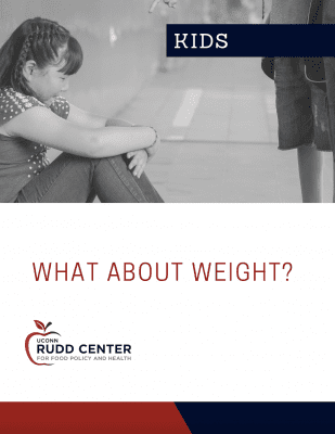 Cover of "What about weight?" guide for kids