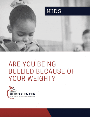 Cover of "Are you being bullied because of your weight?" guide for kids